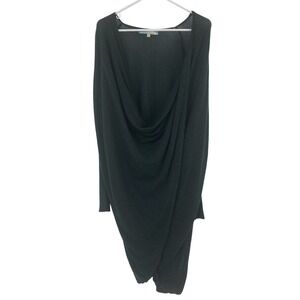 Cecico Deep Teal Wool Blend Knit Poncho Sweater Womens Large
